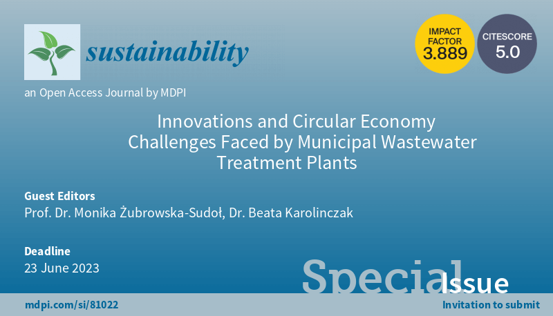 Journal cover for Sustainability